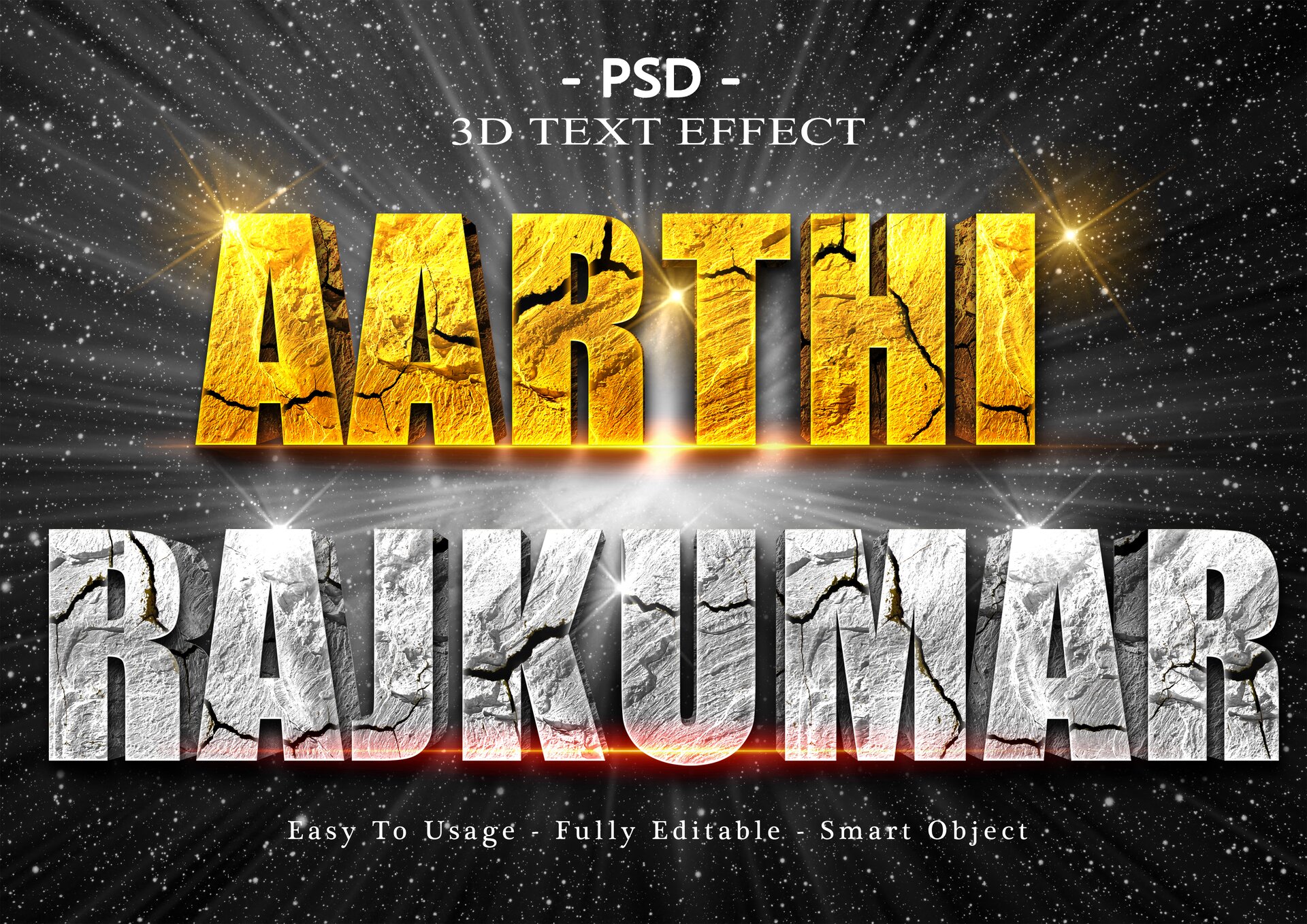 3D Craked Text Effect Free Download
