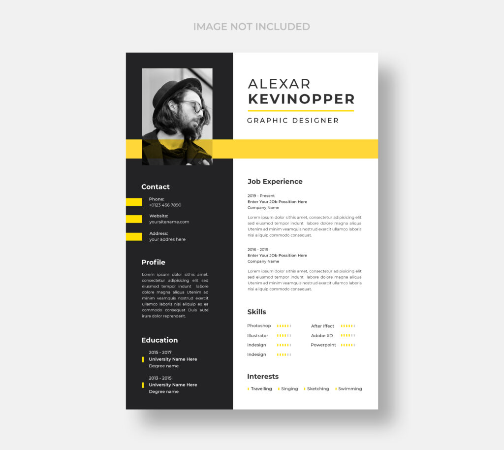 CV Template Resume PSD free download kumarannetwork