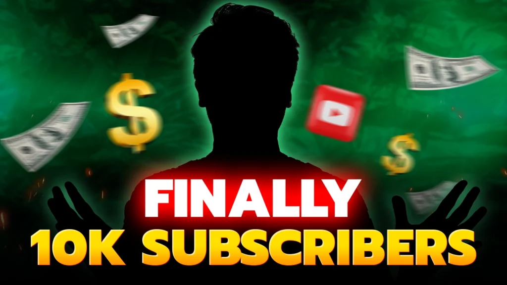 10K Subscriber YouTube Thumbnail Design PSD Template kumarannetwork.com