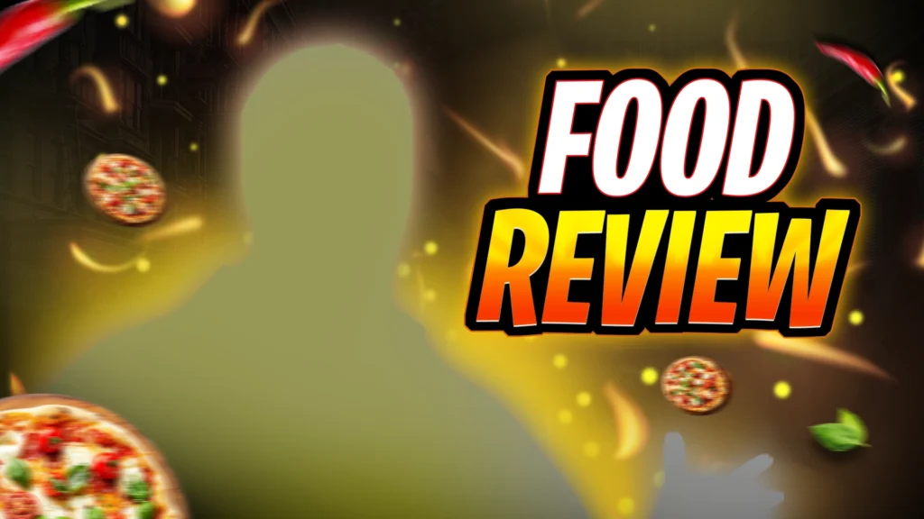 Food Review YouTube Channel Thumbnail Design PSD Template kumarannetwork.com