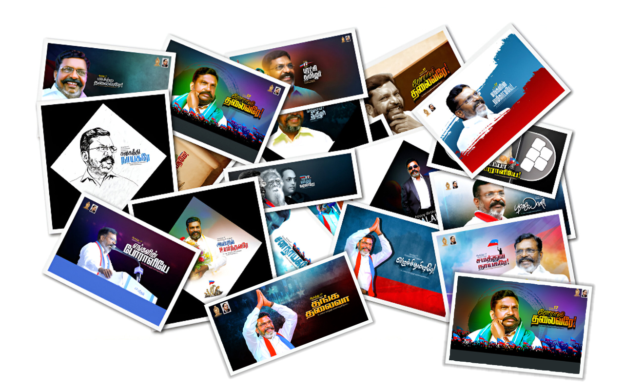 VCK Thirumavalavan Birthday Design Psd Collection Free Download