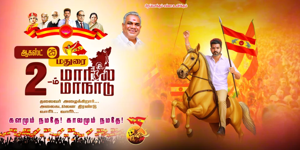 TVK Manadu Flex Banner psd free download kumarannetwork.com